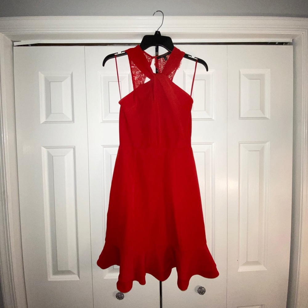 19 Cooper Red Ruffle Dress